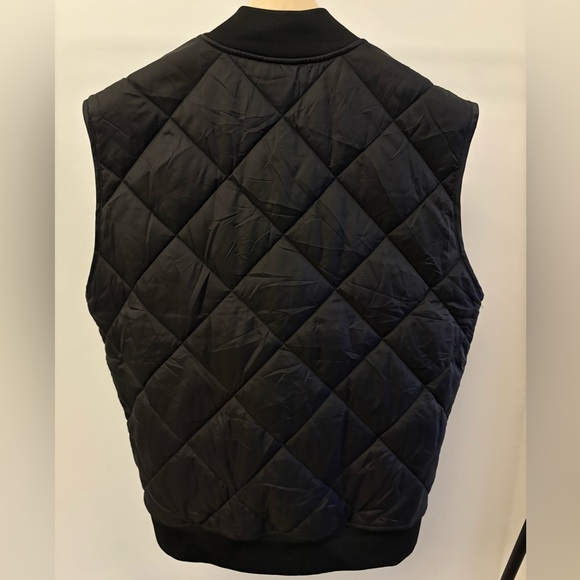 Dickies Men’s Quilted Vest Crew Neck Cotton Jersey Lined Full Zip Black XL - Picture 7 of 7